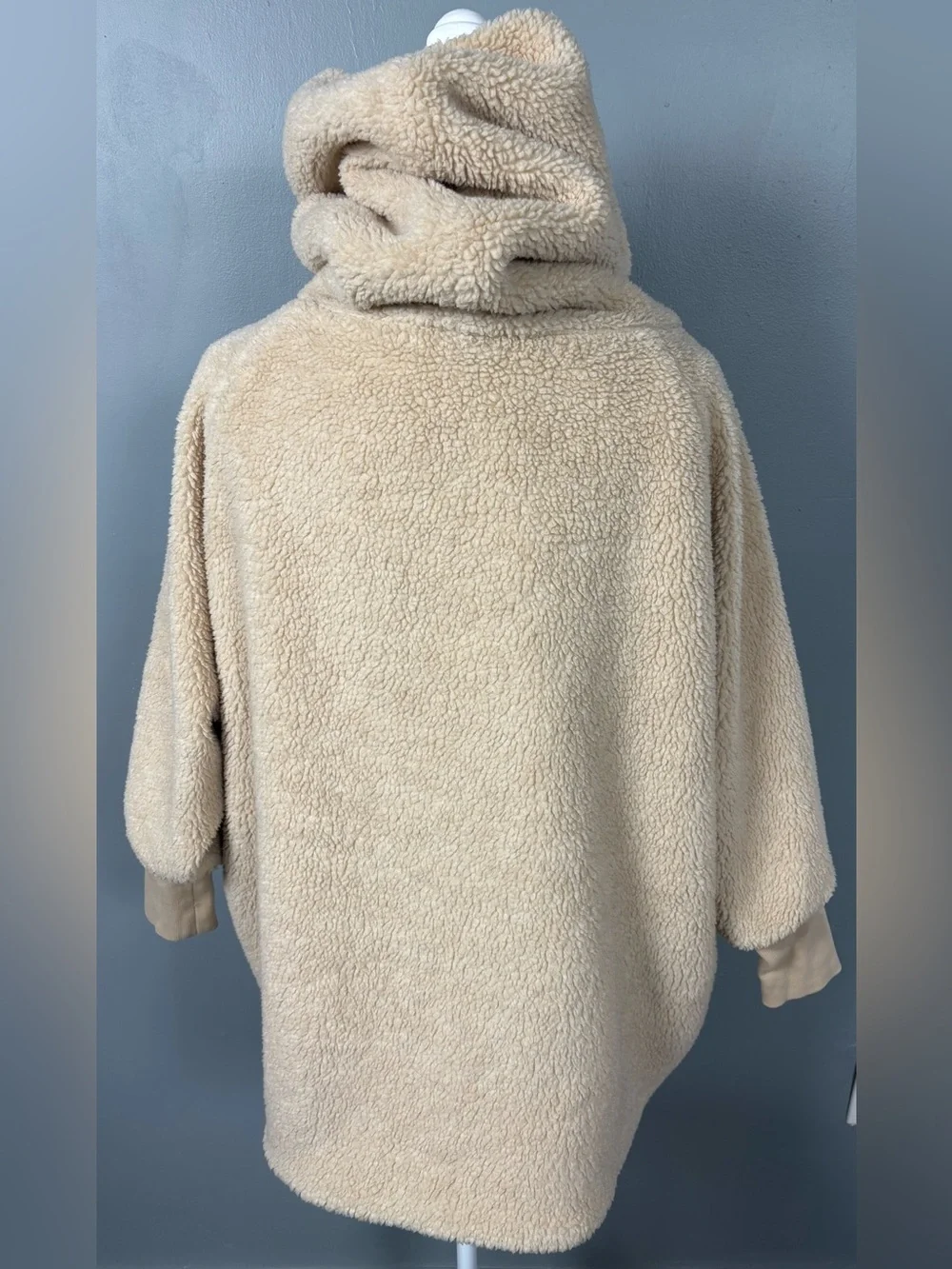 Hatch The Coco Sherpa One Size Cozy Hooded Wrap Cardigan